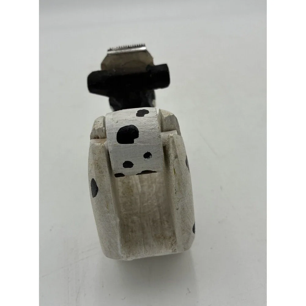 cow head shape Tape Dispenser desk top wood carving